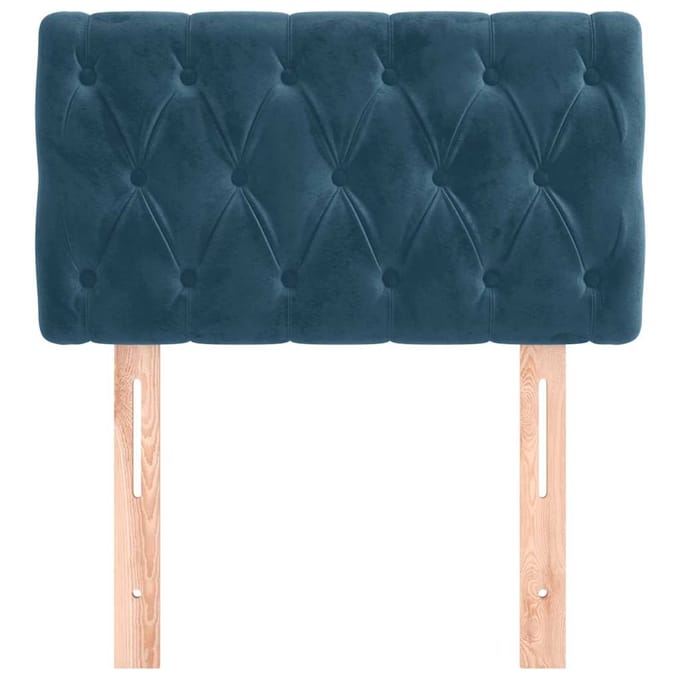 vidaXL - Hoofdbord - 80x7x78/88 - cm - fluweel - donkerblauw