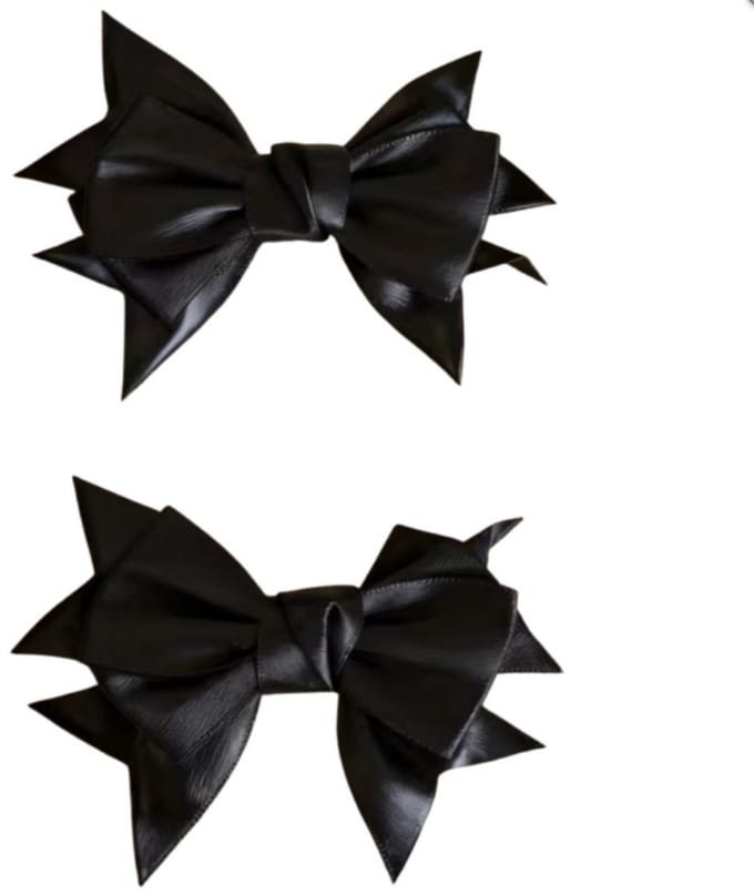 Schoen clips -zwarte strik- schoen versiering- Charme Bijoux