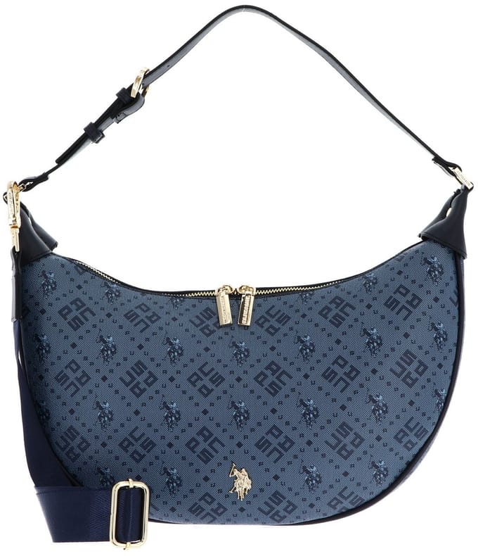 U.S. POLO ASSN. Schoudertas New Hampton Hobo Bag Navy Donkerblauw