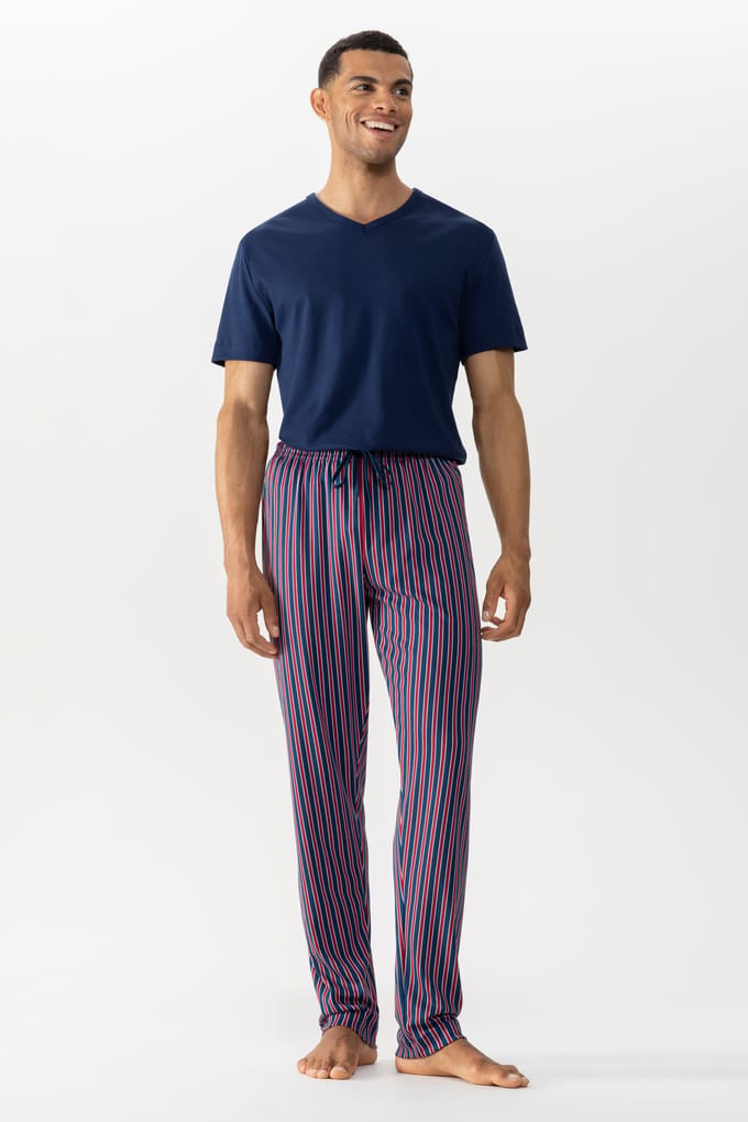 mey Herren Lange Broek Serie Graphic Stripes