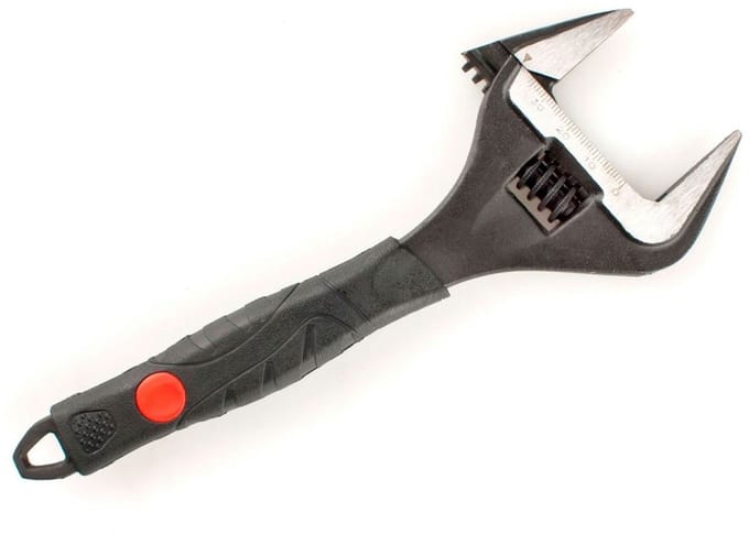 VERSTELBARE MOERSLEUTEL - MET GROTE OPENING 40 MM - LENGTE 8" (20 CM) - BAHCO MODEL - CHROME VANADIUM