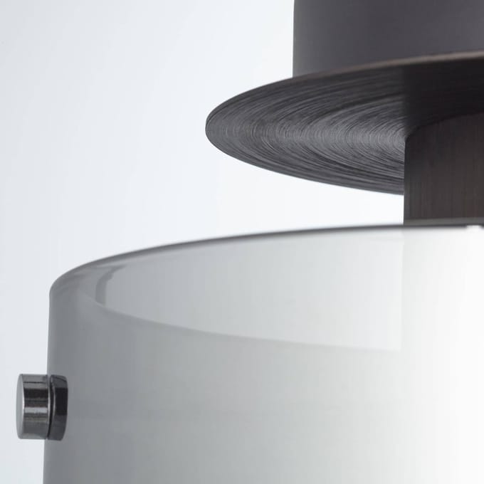 Brilliant Plafondlamp Beth - Koffie - Rookglas - E27