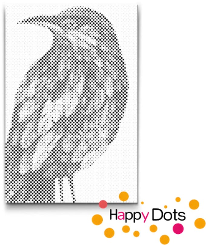 HappyDots DOT Painting Vogels 10 - 40x60cm