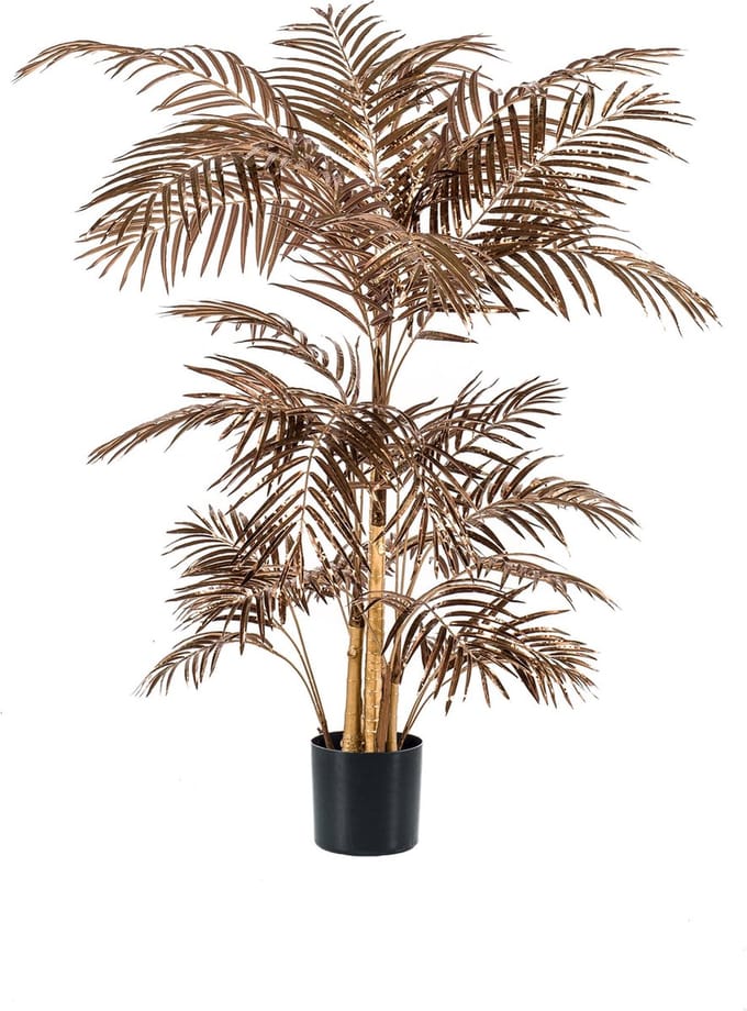 Emerald - Kunstplant Areca Palm Metallic Brons 145cm - Kunstplant voor binnen