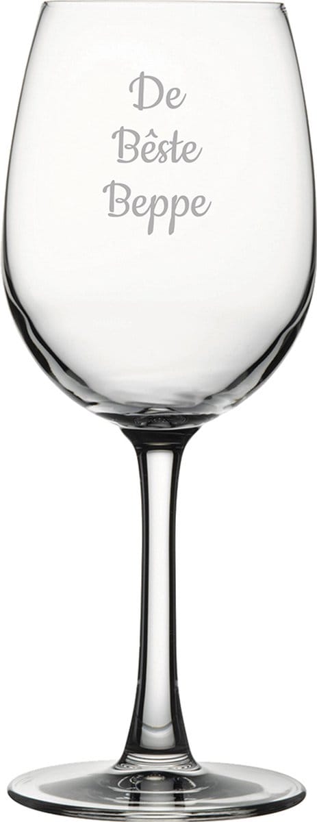 Gegraveerde witte wijnglas 36cl De Bêste Beppe