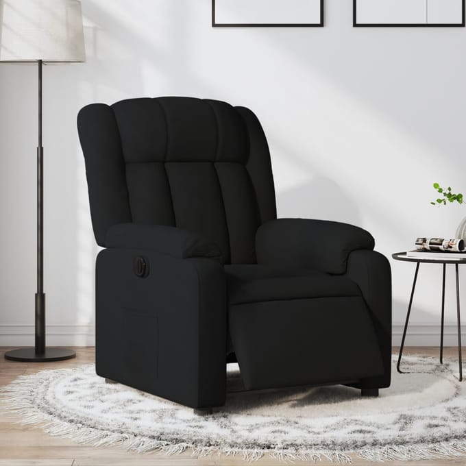 vidaXL - Fauteuil - verstelbaar - elektrisch - stof - zwart