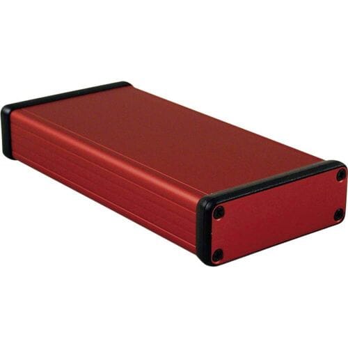 Hammond Electronics 1455J1601RD Profielbehuizing 160 x 78 x 27 Aluminium Rood 1 stuk(s)
