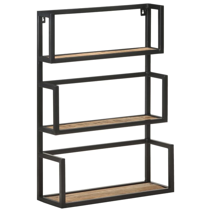 vidaXL - Wandrek - 60x20x85 - cm - ruw - mangohout