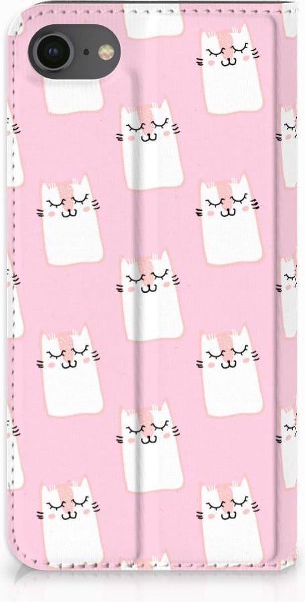 Book Case voor iPhone 7 | 8 | SE (2020) | SE (2022) Hoesje maken Sleeping Cats