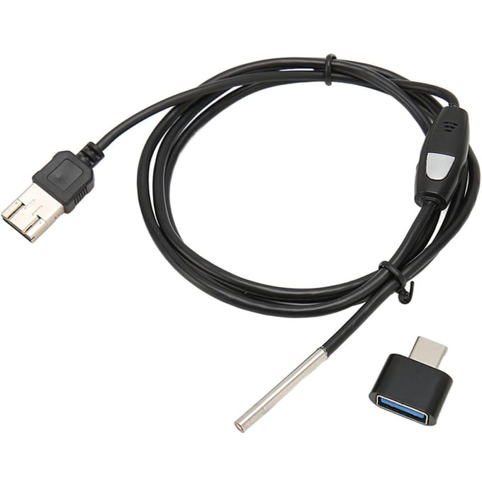 USB-endoscoop 1080P 3,9 mm camera IP67 waterdichte type C industriële borescoop met 6 dimbare led's gray