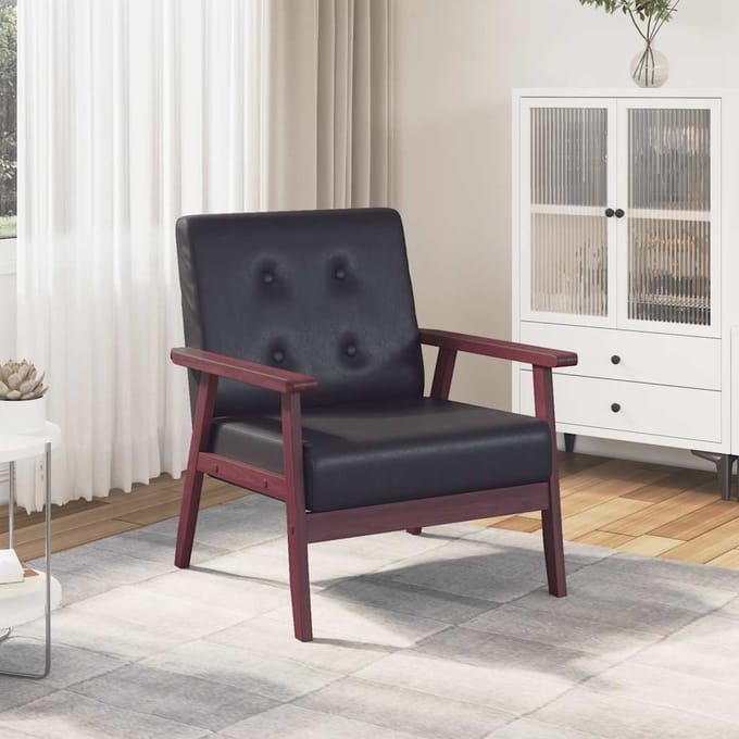 Vidaxl Televisie Fauteuil, Zwart, Kunstleer