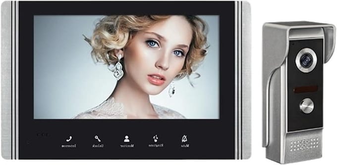 Videodeurbel Camera - Slimme WiFi Camera - Veiligheid Thuis - Tweeweg Audio - 7 Inch Scherm - Zwart