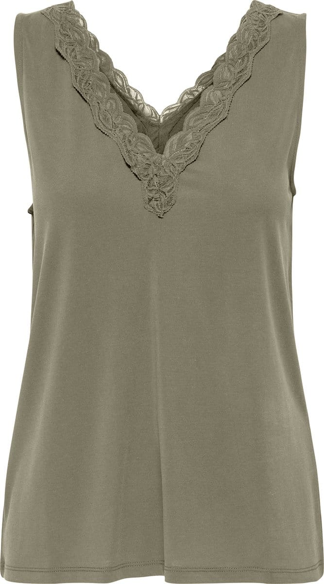 ONLY - ONLFREE LIFE S/L V-NECK LACE MIX TOP JRS - Meisjes - Blouses