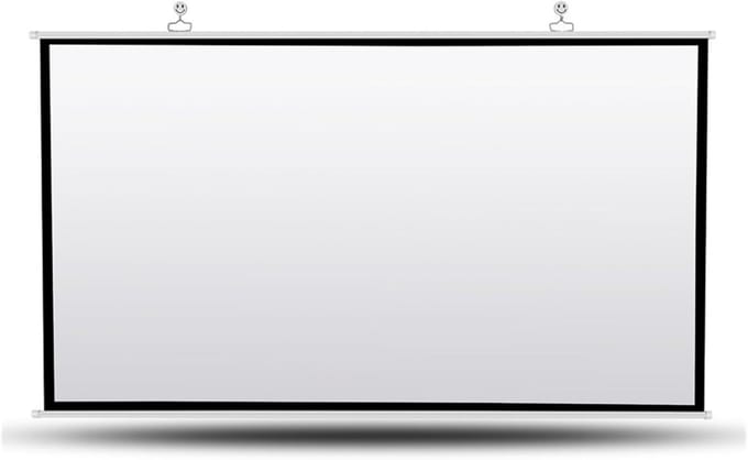 Projectiescherm Gordijn - Muurhaak Scherm - Thuisbioscoop Ervaring - Optische Coating - 60 Inch 16:9 - Wit