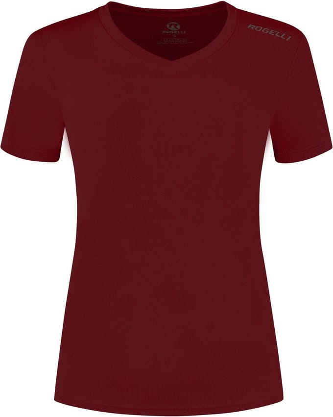 Rogelli Promo Dames Hardloopshirt - Korte mouw - Bordeaux
