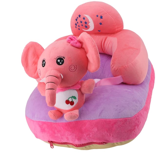 Siège de soutien pour bébé en peluche, réglable et stable, pour apprendre à s'asseoir à la maison pink