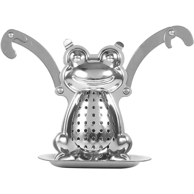 Roestvrij Staal Losse Thee Blad Infuser Bal Zeef Filter Diffuser Kruiden Specerijen Kikker gray