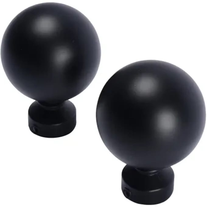 Decomode Eindkop Bulb Zwart 20mm 2x