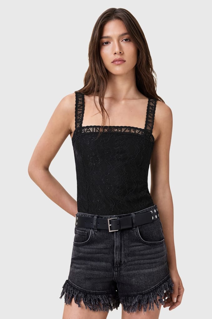 AllSaints Vera Lace Bodysuit Black Taglia: 2 | Body Outlet | Donna | Nero