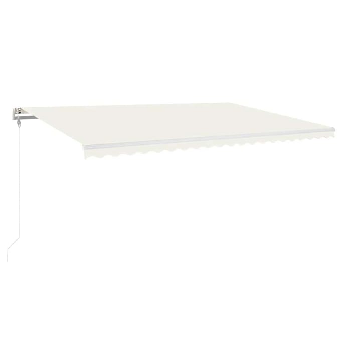 vidaXL - Luifel - automatisch - met - LED - en - windsensor - 500x300 - cm - crèmekleur