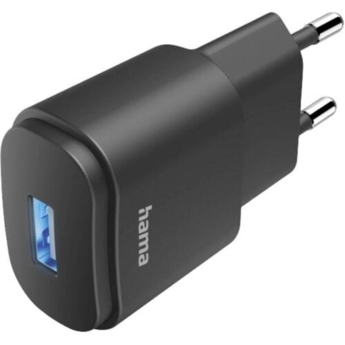 Hama USB-oplader 6.00 W 1x USB-A Zwart Binnen