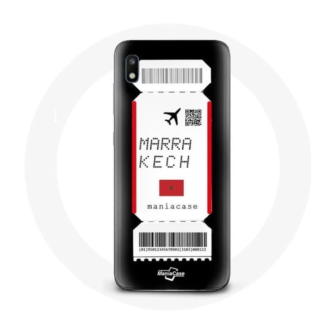 Hoesje voor Samsung Galaxy A10 Vliegticket Marrakech Marokko