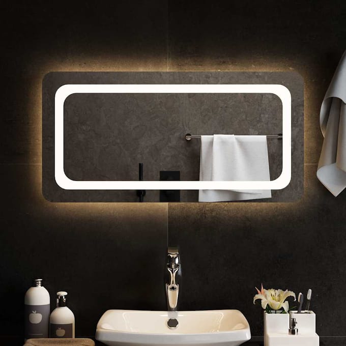 vidaXL - Badkamerspiegel - LED - 80x40 - cm