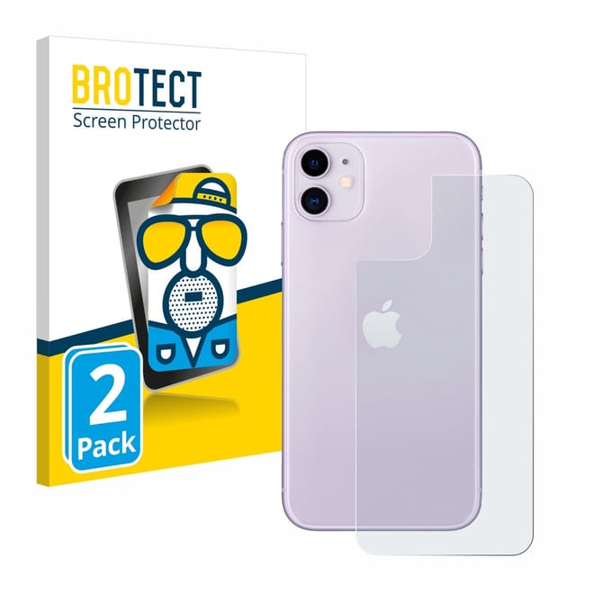 BROTECT - Screenprotector voor Apple iPhone 11 (Achterkant) - Folie Beschermfolie matte 2 Stuks