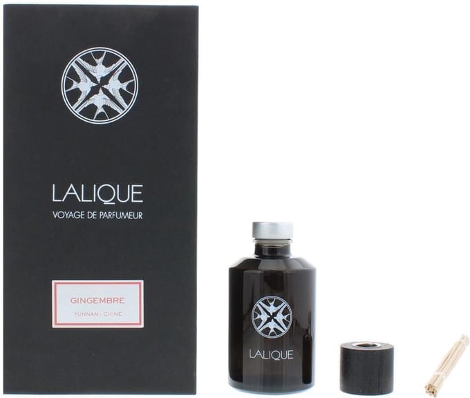 Lalique, Gingembre Yunnan Chine, Ginger, Diffuseur d'arôme à tiges, Noir, 250 ml