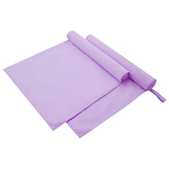 vidaXL - Sporthanddoeken - 2 - st - Paars - 180 - x - 90 - cm - Polyester - en - polyamide