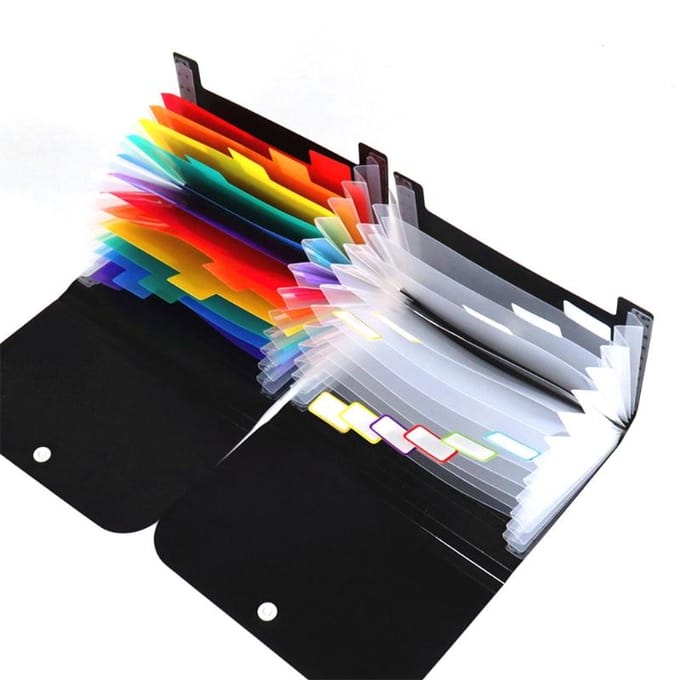 Kleine Bestandsmap Ontvangstmap A6 Accordeonmap 7-laags 13-laags Bestandsmap Waterdicht met Zelfklevende Index Tabs