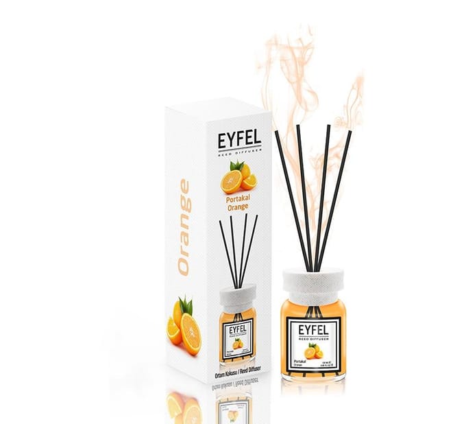 EYFEL - REED DIFFUSER - GEURSTOKJES - HUISPARFUM - ORANGE - 120ML