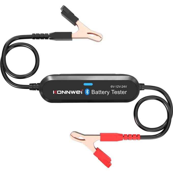 KONNWEI BK200 6 V/12 V/24 V Auto BT Batterij Tester Batterij Load Tester Interne Weerstand tester zwart