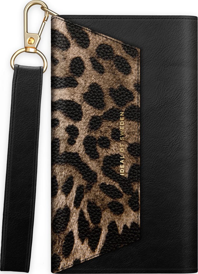 iDeal of Sweden Cassette Clutch iPhone 13 Mini Midnight Leopard