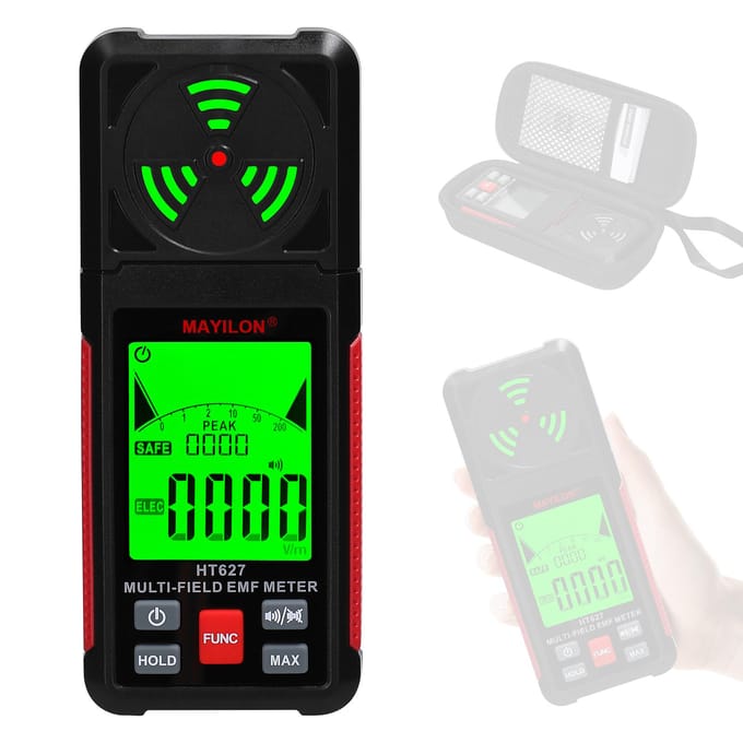 MAYILON Handheld EMF Meter Draagbare Elektromagnetische Stralingsdetector Huishoudelijk Laboratorium veelkleurig
