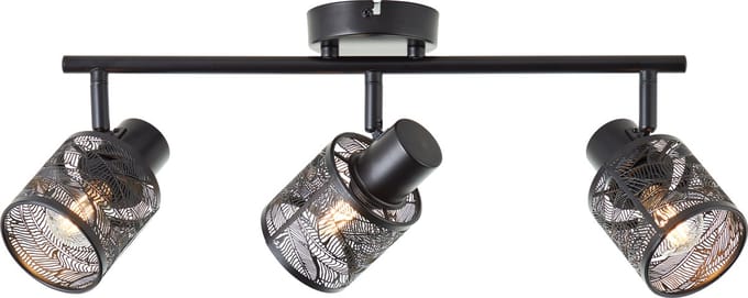 Brilliant Zwarte plafondlamp Bano 3-lichts - 99870/76
