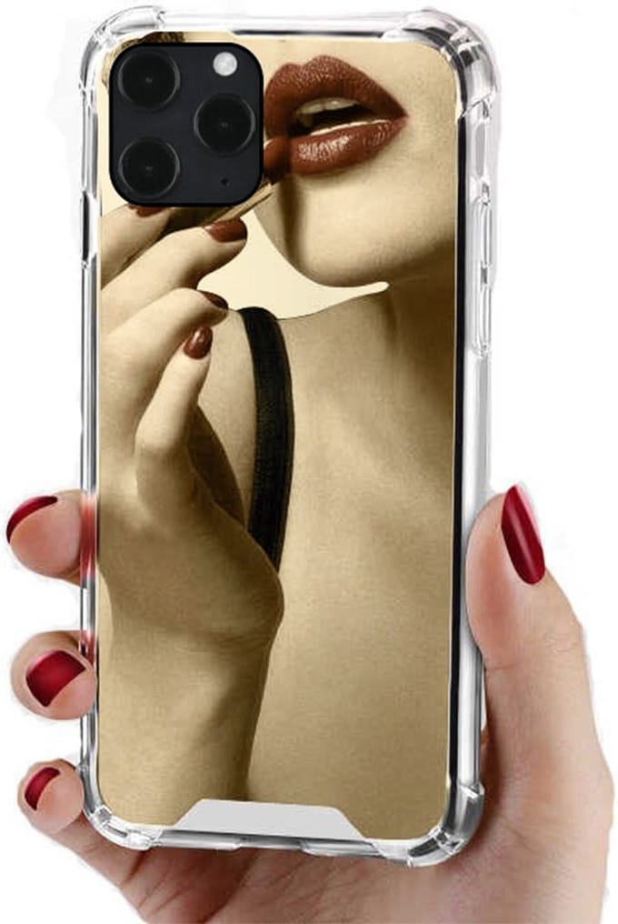 Hoesje geschikt voor iPhone 14 - Backcover - Spiegel - TPU - Goud