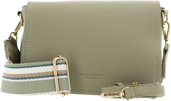 SEIDENFELT MANUFAKTUR Schoudertas Svedala Small Crossbag Cool Sage / Gold Lichtgroen