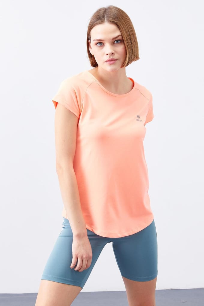 Dames Korte Mouwen Crew Neck T-Shirt