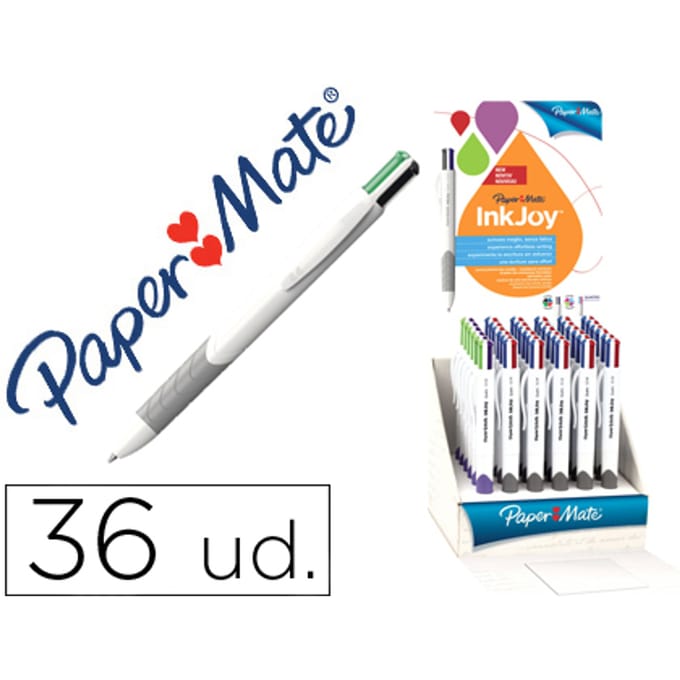 Paper mate inkjoy pen vier kleuren display van 36 eenheden