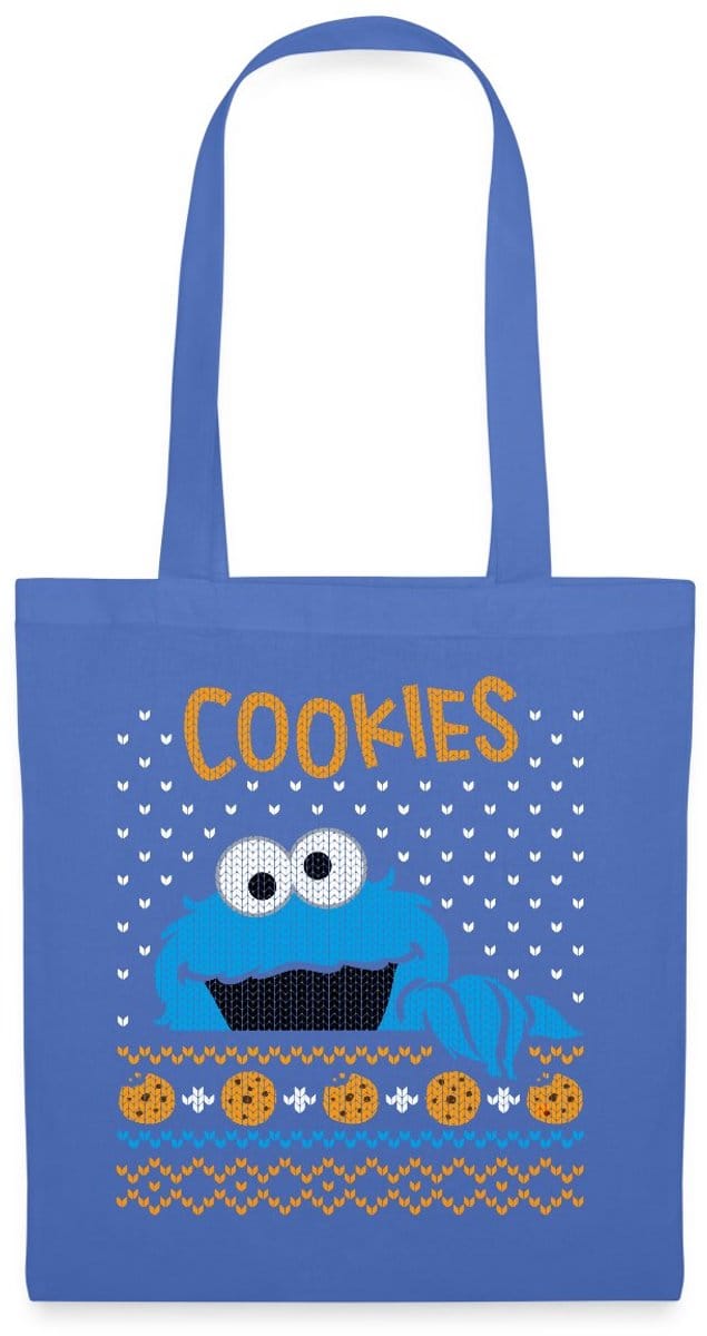 Sesamstraat Koekiemonster Cookies Lelijk Kerst Tas Van Stof Schoudertas