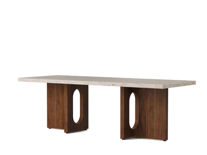 Audo Androgyne Salontafel - Kunis Breccia Steen - notenhout