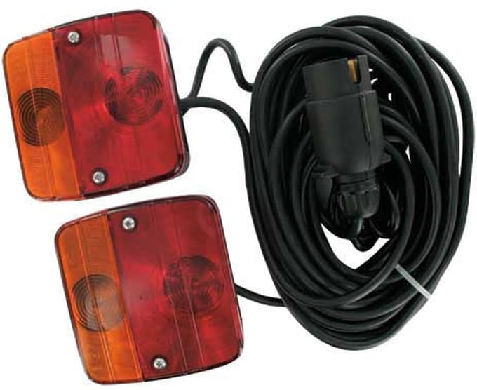 AANHANGERVERLICHTINGSSET MET MAGNETEN 7,5+2,5M KABEL (1ST)