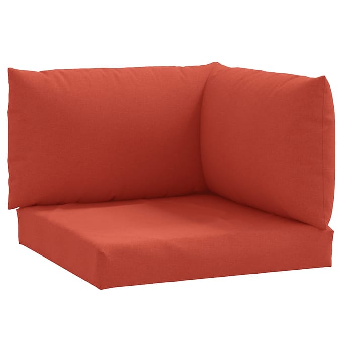 vidaXL - Palletkussens - 3 - st - stof - gemêleerd - rood