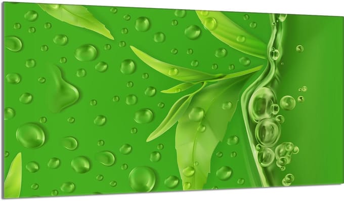 TMK ArtDeko - Snijplank - Beschermend Glas - 90x52 cm - Multicolor Bladeren
