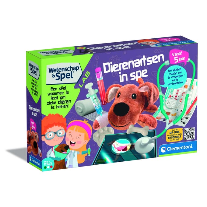 Clementoni Wetenschap & Spel - Dierenartsen in Spe - Educatief Speelgoed - Experimenteerdoos - Vanaf 5 jaar