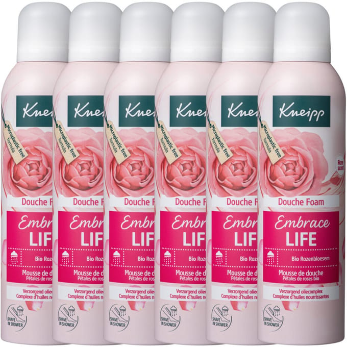 Kneipp - Douche Foam Embrace Life - 6 x 200 ml - Voordeelverpakking