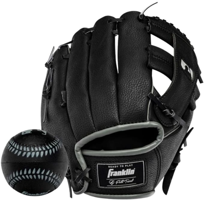 Franklin 22902 MLB Zwart/Zilver 9,5 Inch met Bal Links Vangen