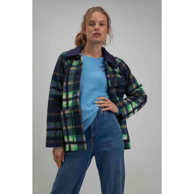 Josephine & Co Sean Jacket Navy Check Taglia: 34 | Sovracamicie Outlet | Donna | Blu