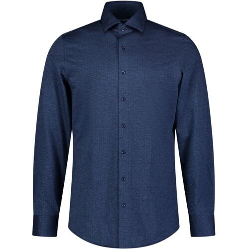 Roy Robson Overhemd Subtle Dot Pattern Donker Blauw / male